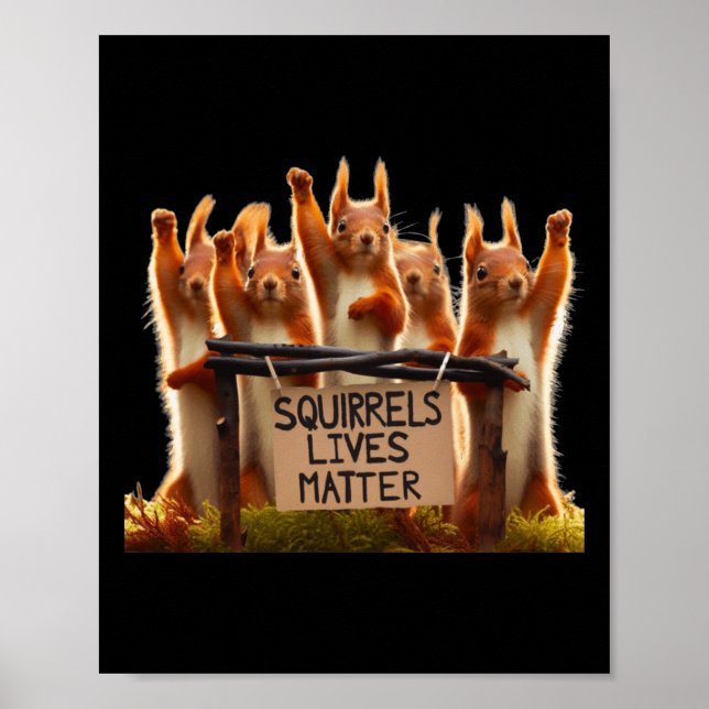 Affiche Sticker de la vie des écureuils (Devant)