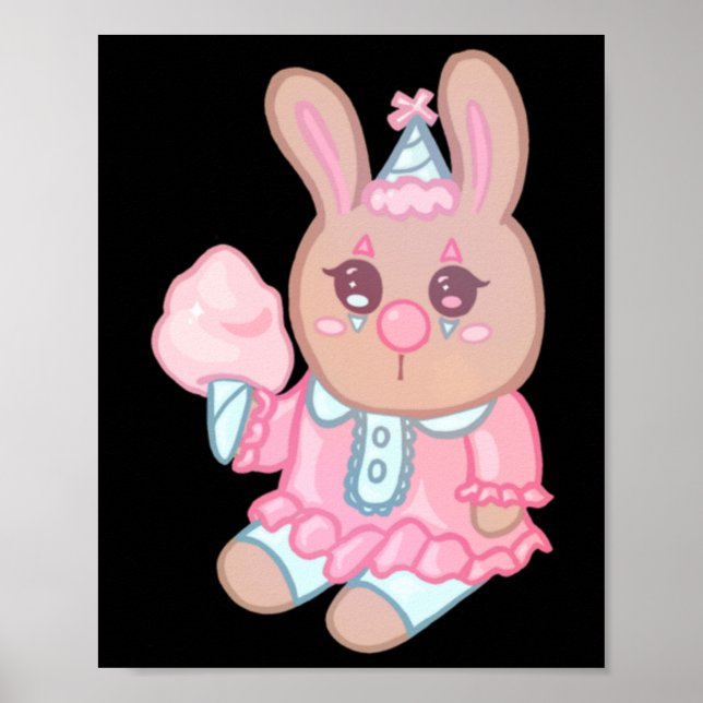 Affiche Sticker de lapin clown (Devant)