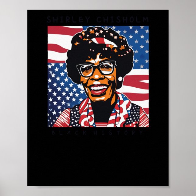 Affiche Sticker du Mois de l'histoire des Noirs Shirley Ch (Devant)