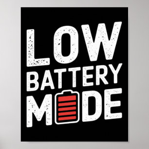 Affiche Sticker en mode batterie basse