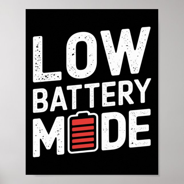 Affiche Sticker en mode batterie basse (Devant)