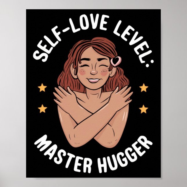 Affiche Sticker Hugger Master Niveau d'amour personnel (Devant)