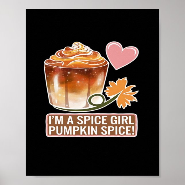 Affiche Sticker Latte Fille épice citrouille (Devant)