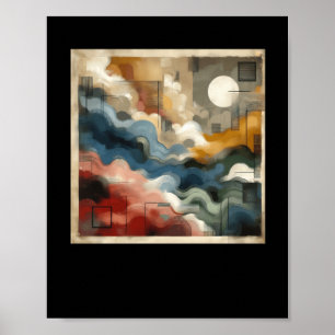 Affiche Sticker Magique Nuage Et Lune