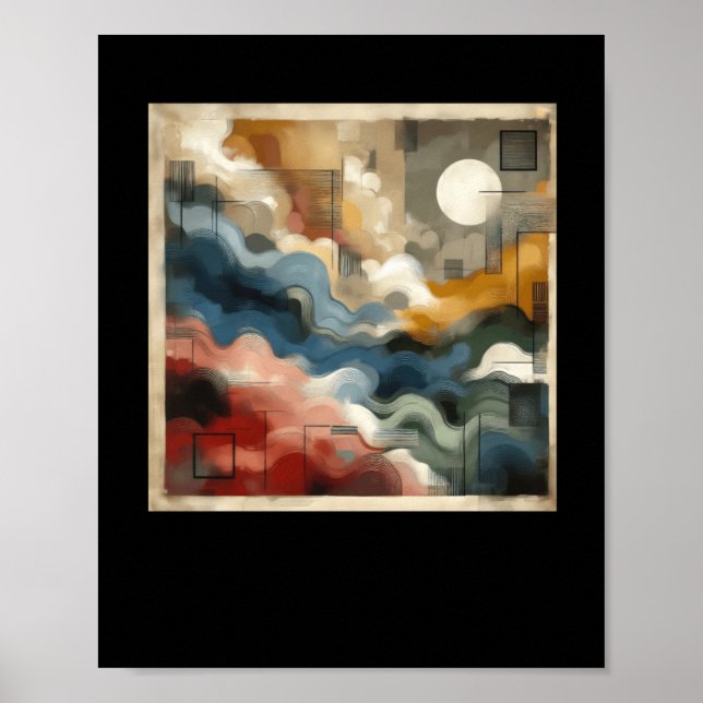 Affiche Sticker Magique Nuage Et Lune (Devant)