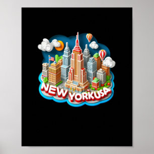 Affiche Sticker New York City Aux Etats-Unis