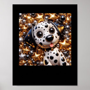 Affiche Sticker pour chien dalmate 3d