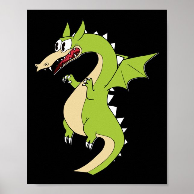 Affiche Sticker pour dragon à tête de cuppe (bâton à grim) (Devant)