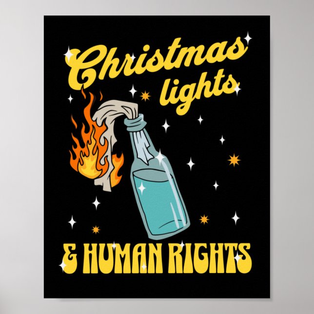 Affiche Sticker pour les droits de l'homme (Devant)