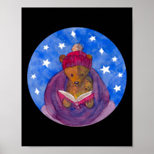 Affiche Sticker pour les ours de l'histoire du lit