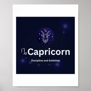 Affiche Sticker pour signes zodiac Capricorn