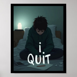 Affiche Sticker Quitter