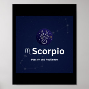 Affiche Sticker Scorpio Zodiac