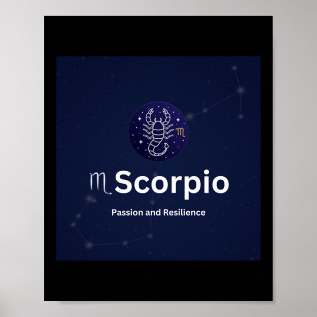 Affiche Sticker Scorpio Zodiac (Devant)