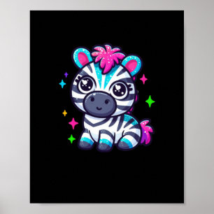 Affiche Sticker Zebra