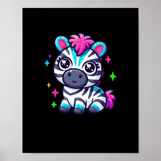 Affiche Sticker Zebra (Devant)