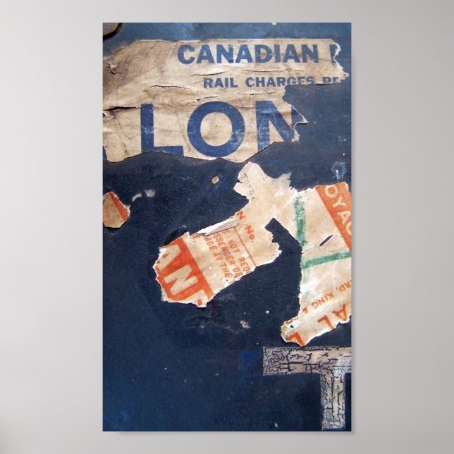 Affiche Stickers Vieux Bagages (Devant)