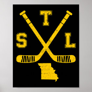 Affiche Sticks de hockey amusant St. Louis État Outile S