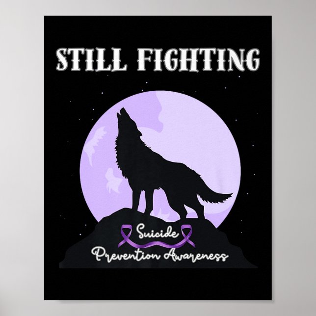 Affiche Still Fighting Suicide Prevention Awareness Wolf P (Devant)