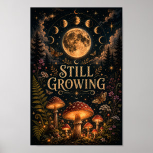 Affiche Still Growing Art mural champignon céles