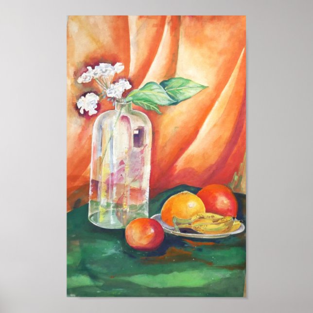Affiche Still Life Watercolor – Fruit Wall Art (Devant)
