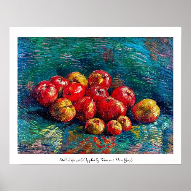 Affiche Still Life with Apples de Vincent Van Gogh (Devant)