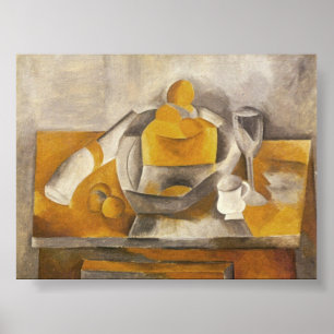 Affiche Still Life with Brioche par Picasso (1909)