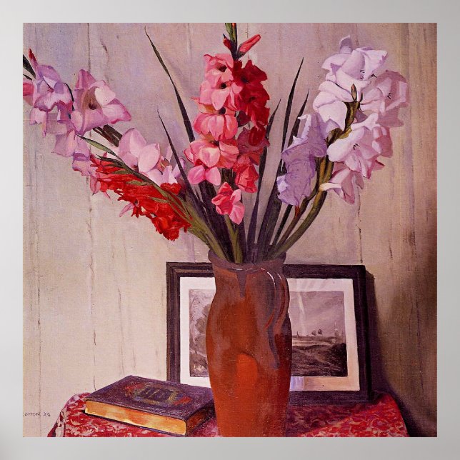 Affiche Still Life with Gladioli (Devant)