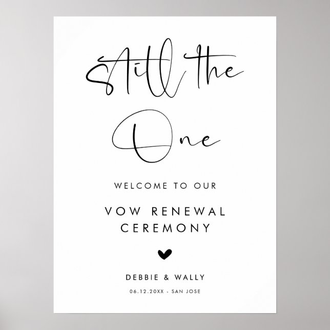Affiche Still the One Wedding Vow Renewal Welcome (Devant)