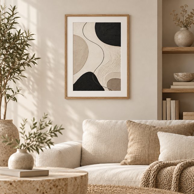 Affiche Still Trace | Minimal Abstract Plaster Art Print (Créateur téléchargé)