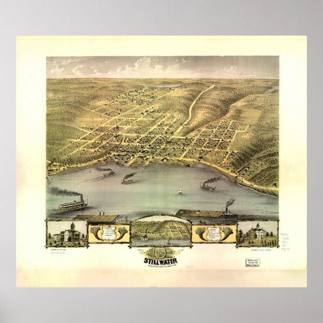 Affiche Stillwater, Minnesota (1870) (Devant)