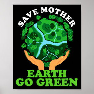 Affiche Stockage Écologiste Écoamical Terre Mère Va Vert