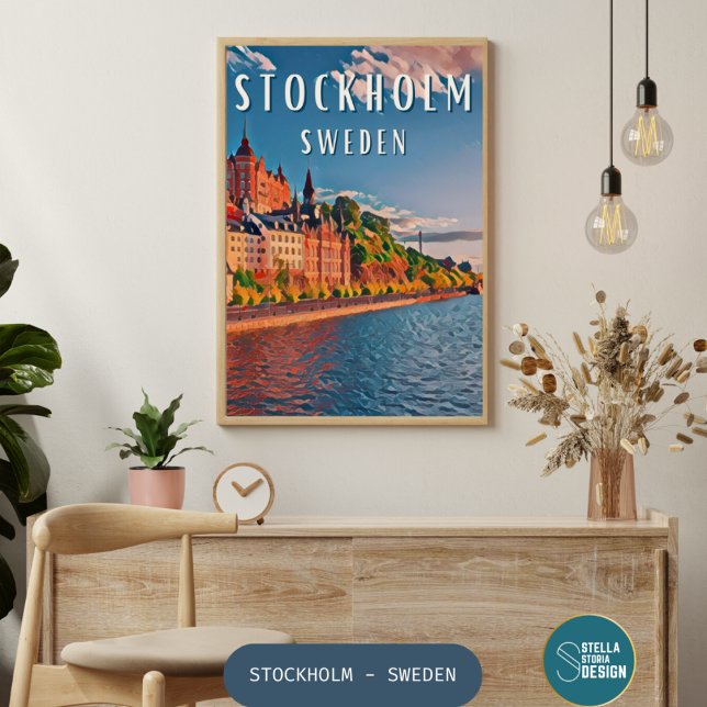 Affiche Stockholm, la capitale scandinave des musées (Stockholm : Où histoire et modernité s'unissent dans une harmonie nordique.)