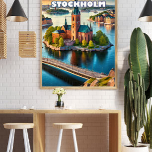 Affiche Stockholm, perle scandinave