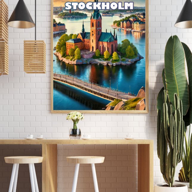 Affiche Stockholm, perle scandinave (Créateur téléchargé)