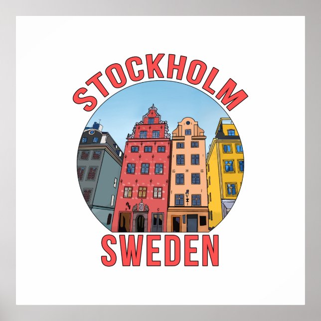 Affiche Stockholm Suède (Devant)