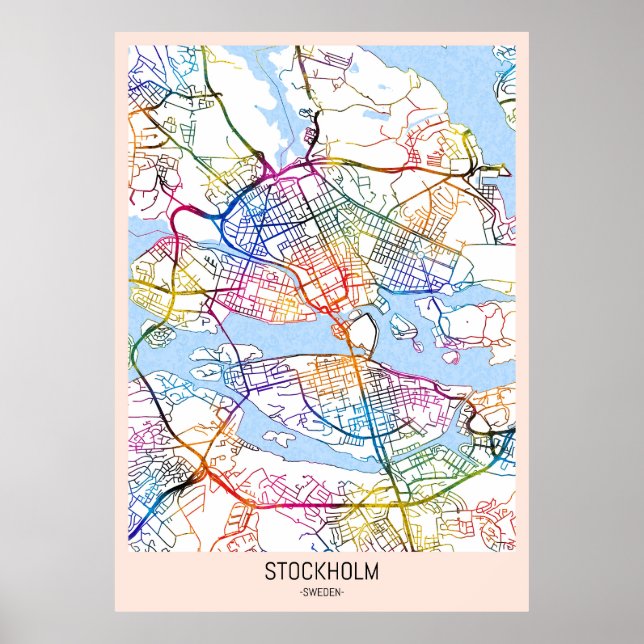 Affiche Stockholm Suède (Devant)