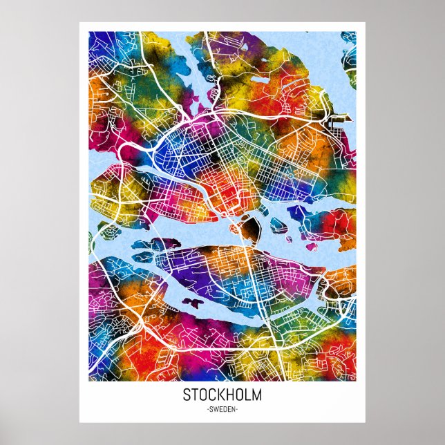 Affiche Stockholm Suède (Devant)