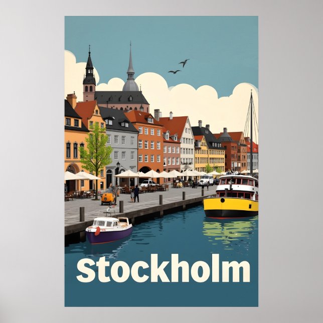 Affiche Stockholm Suède (Devant)