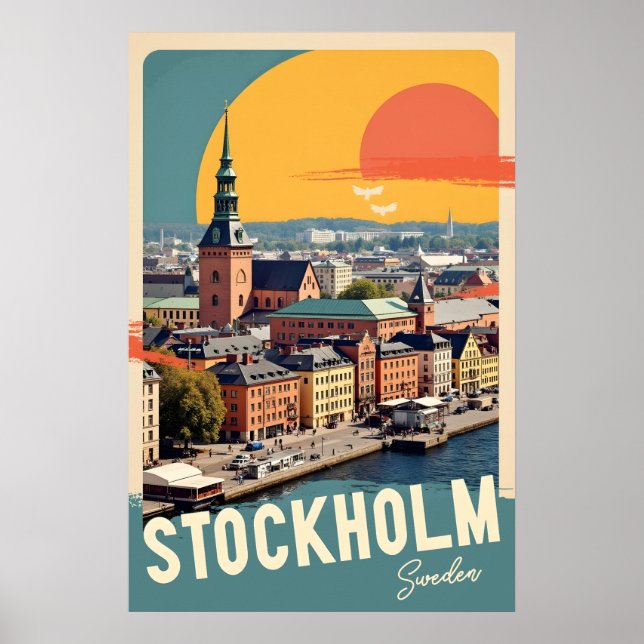 Affiche Stockholm Suède (Devant)