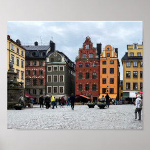 Affiche Stockholm Suède Gamla stan Photographie