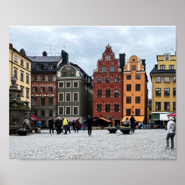 Affiche Stockholm Suède Gamla stan Photographie (Devant)