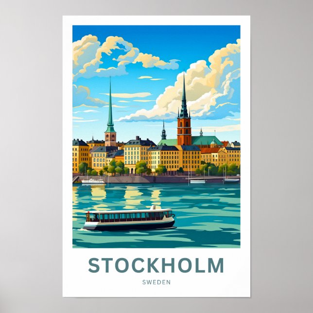 Affiche Stockholm Suède Imprimer (Devant)
