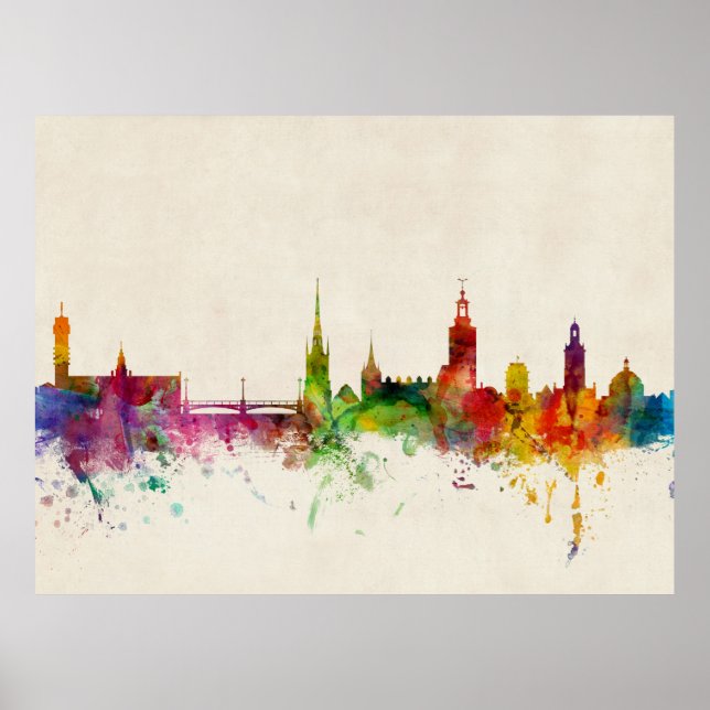 Affiche Stockholm Sweden Skyline (Devant)