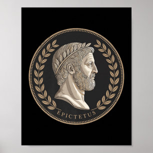 Affiche Stoïque Roman Epictetus Bust Premium