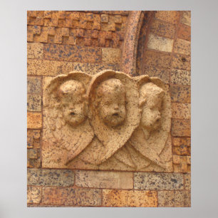 Affiche Stone Citizens trois nourrissons en granit