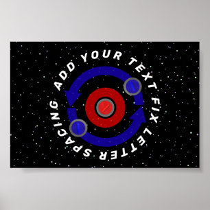 Affiche Stone de curling roulant comme l'orbite de la Terr