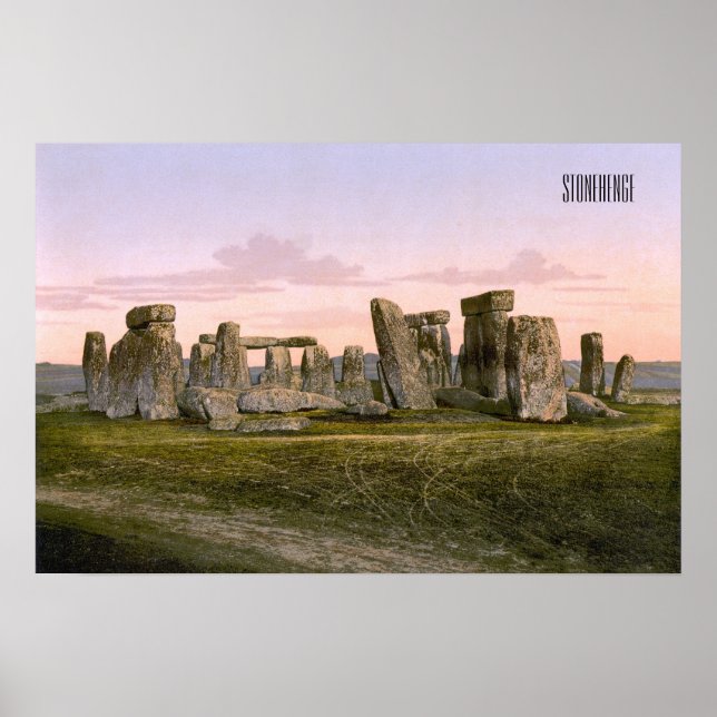 Affiche Stonehenge, Angleterre vers 1900 (Devant)