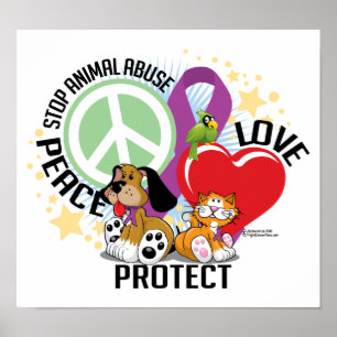 Affiche Stop Animal Abuse PLP