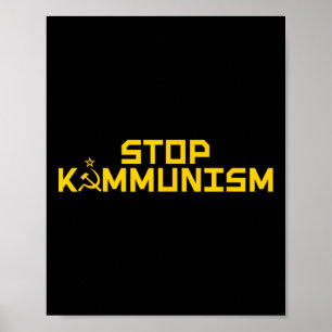 Affiche Stop Commie-la Harris Kamala Communisme Trump Supp